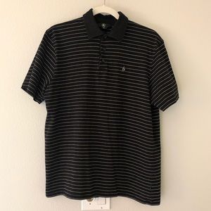 Volcom Men’s Black w/White Polo Sz L